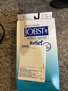Jobst Relief beige feste Kompressionsstrümpfe 20-30 mmhg 1 Paar XL Knie OT - Bild 1 von 5