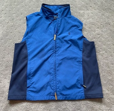 Ralph Lauren Golf Azul Chaleco Rompevientos Estilo Cremallera Completa Talla Mediana Foto 1 de 4