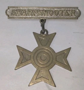 WW1 US Military Sharpshooter distintivo spilla 1913 autentico NON RIPRODUZIONE! - Foto 1 di 7