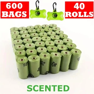 600 Dog Poop Bags Large Biodegradable Doggy Pet Poo Waste Bags Heavy Duty Strong - Picture 1 of 10