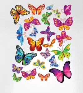 Schmetterling Schälen und Kleben Kinderzimmer Wandtattoo Aufkleber Wohnkultur abnehmbar Kinder - Bild 1 von 2