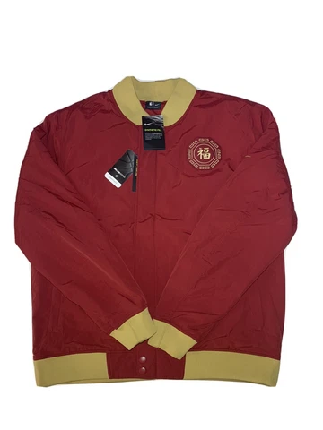 Men's Houston Rockets Nike Red City Edition Courtside Full-Zip Bomber Jacket L Cover