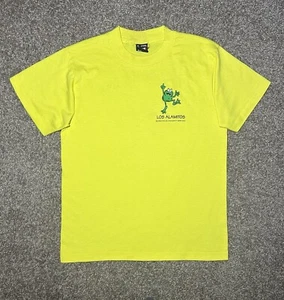 Vintage Men’s T-Shirt Los Alamitos Day Camp Yellow Single Stitch S/S Crew Size M - Picture 1 of 23