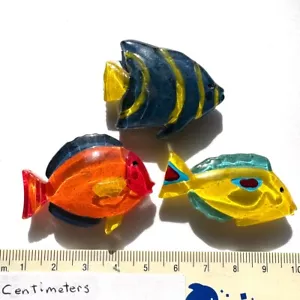 Tropical Fish Button Covers Set of 3 Colorful p205 - Picture 1 of 13