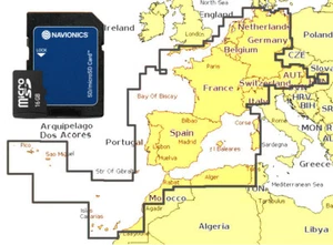 2025 Navionics+ Plus microSD+SD Chart Map Card Seekarte Central-West Europe - Bild 1 von 6