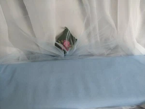 Tul 54" Azul Claro o cualquiera de los otros 25 colores, tutú, lazos, decoración boda - Imagen 1 de 64