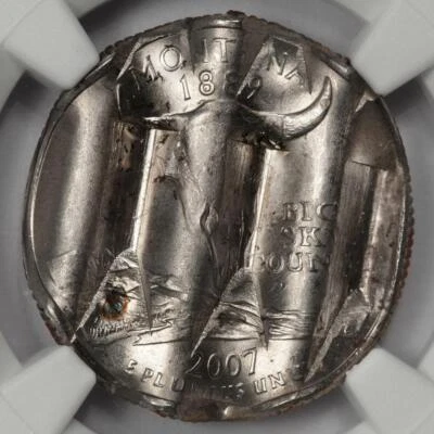 2007 D NGC BU Mint Waffle Canceled Montana Quarter Wow Rare Date - Image 1 of 4
