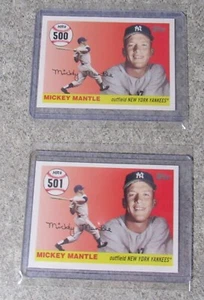 2007 Topps Mickey Mantle Home Run History Card # MHR 500 & MHR 501 SP - Picture 1 of 2