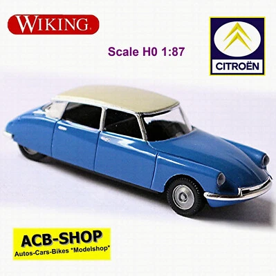 Citroën Id 19 Berlina 1957-69 Blu Brillante Blu 1:87 Wiking 807 01 - Immagine 1 di 2