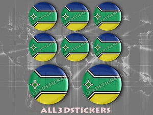 8 x Pegatinas REDONDAS 3D Resina Cúpula Bandera Amapá - Calcomanía Adhesiva Vinilo - Imagen 1 de 1