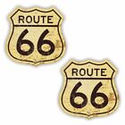 Produktbild - 2x Route 66 Auto Aufkleber USA AMERIKA Tuning Sticker Hot Rod Motorrad Car Decal