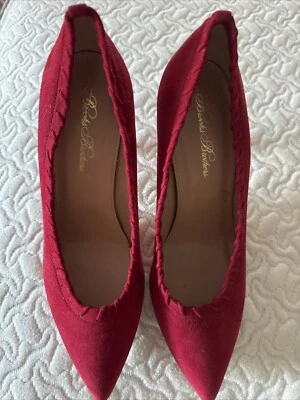 Brooks Brothers женщин кожаный размер 7 красный розоватый Whipstitch точка носка насосы новый - Изображение 1 из 4