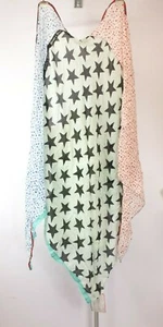 K54) Plomo o Plata XXL Dreieck Tuch Schal Neu Cotton+Seide Pareo - Picture 1 of 2