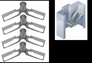 4 Pz Ancoraggio a Farfalla Trudoor per Cornici di Porte in Metallo Cavo con Stipiti 4,75-6,75" ♜ - Foto 1 di 10