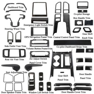 46x Black Wood Full Set Panel Cover Trim Kit For Ford F150 2015-2020 Accessories - Picture 1 of 15