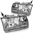 Fits Ford Crown Victoria 1998-2011 Headlights Assembly Set Chrome Housing Pair Ford Crown Victoria