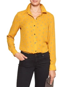 Banana Republic Factory Bird Print Drapey Classic Sz L, NWT - Picture 1 of 1