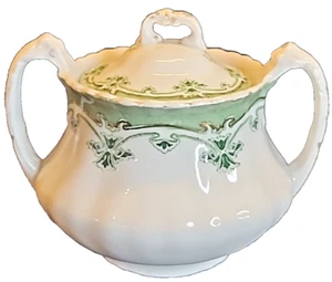Plato de azúcar blanco y verde vintage W H Grindley & Co Derwent hecho en Inglaterra - Imagen 1 de 11