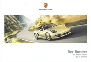 PORSCHE BOXSTER 981 Preise Preisliste Ausstattungen 2013 PO - Picture 1 of 1