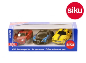 SIKU 6301 SPORTS Auto Set Mercedes SLS Aventador LP 700-4 Bugatti Veyron - Foto 1 di 1