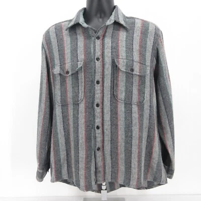Vintage Fieldmaster Wool Blend Flannel Shirt Mens Size Large Stripped - Image 1 of 4