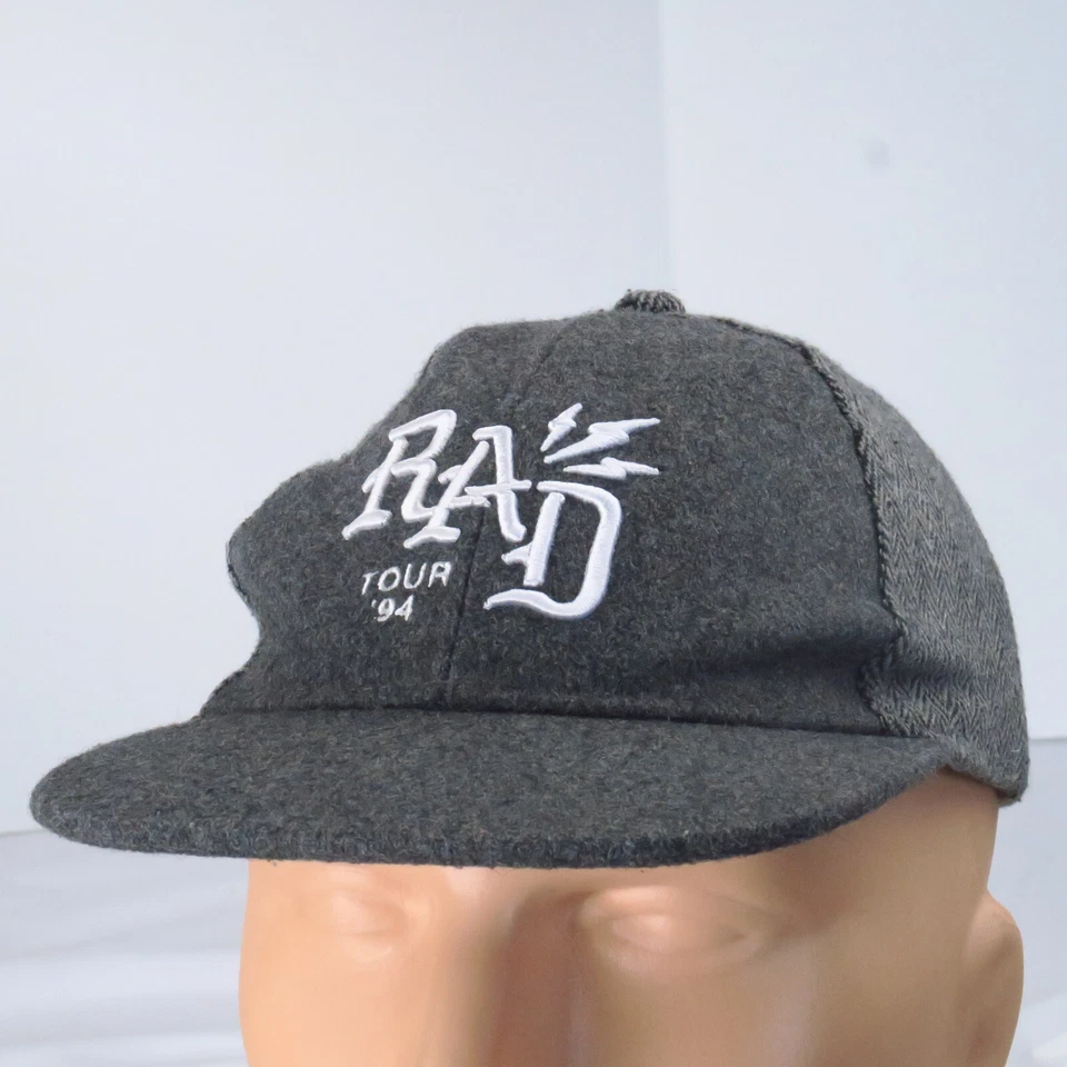 Rad Tour '94 Baseball Hat Gray Herringbone Snapback Old Navy Size S/M Concert - Image 1 of 4