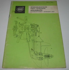 Parts Catalogue Volvo Penta Utombordsenhet Outboard Unit Reservdelscatalog 1962! - Imagen 1 de 1