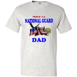 Kurzärmeliges T-Shirt: ""Proud U.S. National Guard Dad"" (GDAD) - KOSTENLOSER VERSAND - Bild 1 von 4