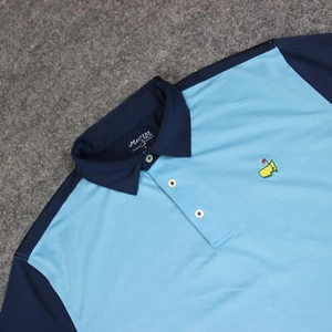 Masters Golf Polo Shirt Men's Large Blue Augusta National Performance - Picture 1 of 12