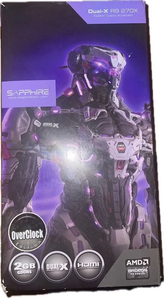 SAPPHIRE DUAL-X R9 270X 2GB GRAPHICS CARD - Image 1 of 4