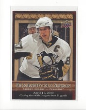 2010-11 Upper Deck Biography of A Season #BOS2 Sidney Crosby Penguins