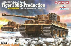 DRAGON 1/35 6624 Tiger I Mid-Production w/Zimmerit 1944 (Bonus:dream Track) - Picture 1 of 2