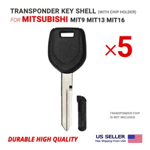 5x Funda Llave Con Hoja MIT9 MIT13 MIT16 para Mitsubishi Con Soporte Chip - Imagen 1 de 2