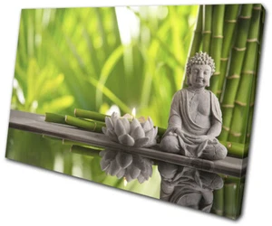 Buddha Buddhism Ohm Zen Candle Religion SINGLE CANVAS WALL ART Picture Print - Picture 1 of 1