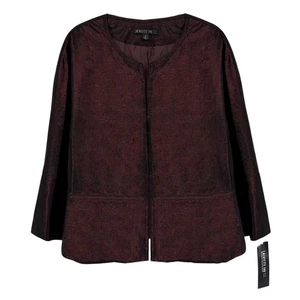 LAFAYETTE 148 New York 3/4 Sleeve Ritchie Leather Jacket in Beet 8|M - Picture 1 of 14