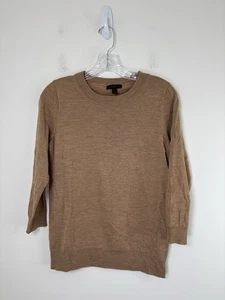 J Crew Pullover Merinowolle leicht Gr. PM Damen hellbraun " - Bild 1 von 8