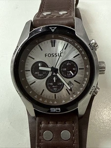 Fossil CH2565 Men's Coachman Quartz Stainless Steel Brown Cuff Watch 45mm - Picture 1 of 10