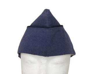 US Air Force USAF 1951 Cap Flight Wool Serge Hat Blue-84 - Picture 1 of 10