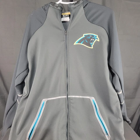 Nike Therma-Fit NFL Onfield Apparel Carolina Panthers Full Zip Jacket Size L Cover