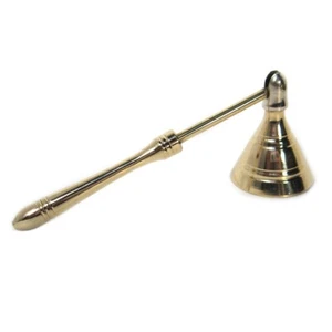 NEW Brass Candle Snuffer 4" Altar Tool - Safely Extinguish Candles! Smooth Style - Picture 1 of 2