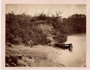 Achille Quinet.Etude d'après Nature.2 Photos Albuminées"Barque,Maison". 1860-70. - Photo 1 sur 4