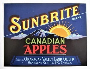 Marca Sunbrite Apple Citrus Crate Etiqueta, original - Imagen 1 de 1