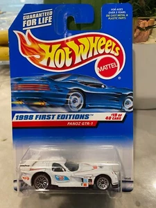 Hot Wheels #657 1998 primeras ediciones 19/40 Panoz GTR-1 blanco con radios de encaje - Imagen 1 de 1