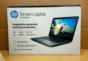 Nueva Laptop HP Stream 14" HD, 14-cb174wm, Intel N4020, 64GB eMMC, 4GB DDR4 - Imagen 1 de 3