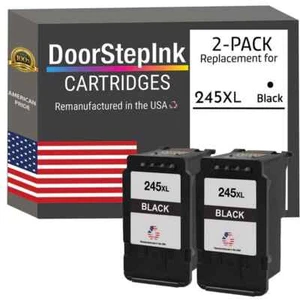 Cartuchos de tinta compatibles DoorStepInk para Canon PG-245XL negro paquete doble-EE. UU. - Imagen 1 de 5