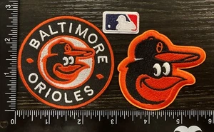 BALTIMORE ORIOLES LOT SET OF 3 MLB BASEBALL IRON ON PATCHES - Picture 1 of 1
