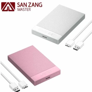 2.5" SATA USB 3.0 Hard Drive Disk HDD SSD Enclosure External Case White Pink US - Picture 1 of 15
