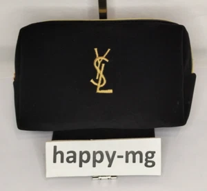 Yves Saint Laurent Novità Makeup Pouch Nero Oro NUOVO Japan Tracking - Foto 1 di 5