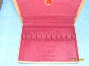 Naken's anlaufgeschützte Silberbesteck Truhe gefüttert Vintage Made in USA - Bild 1 von 3