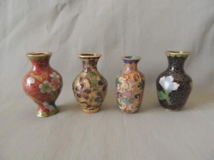 4 vasi cinesi in miniatura cloisonne - Foto 1 di 10